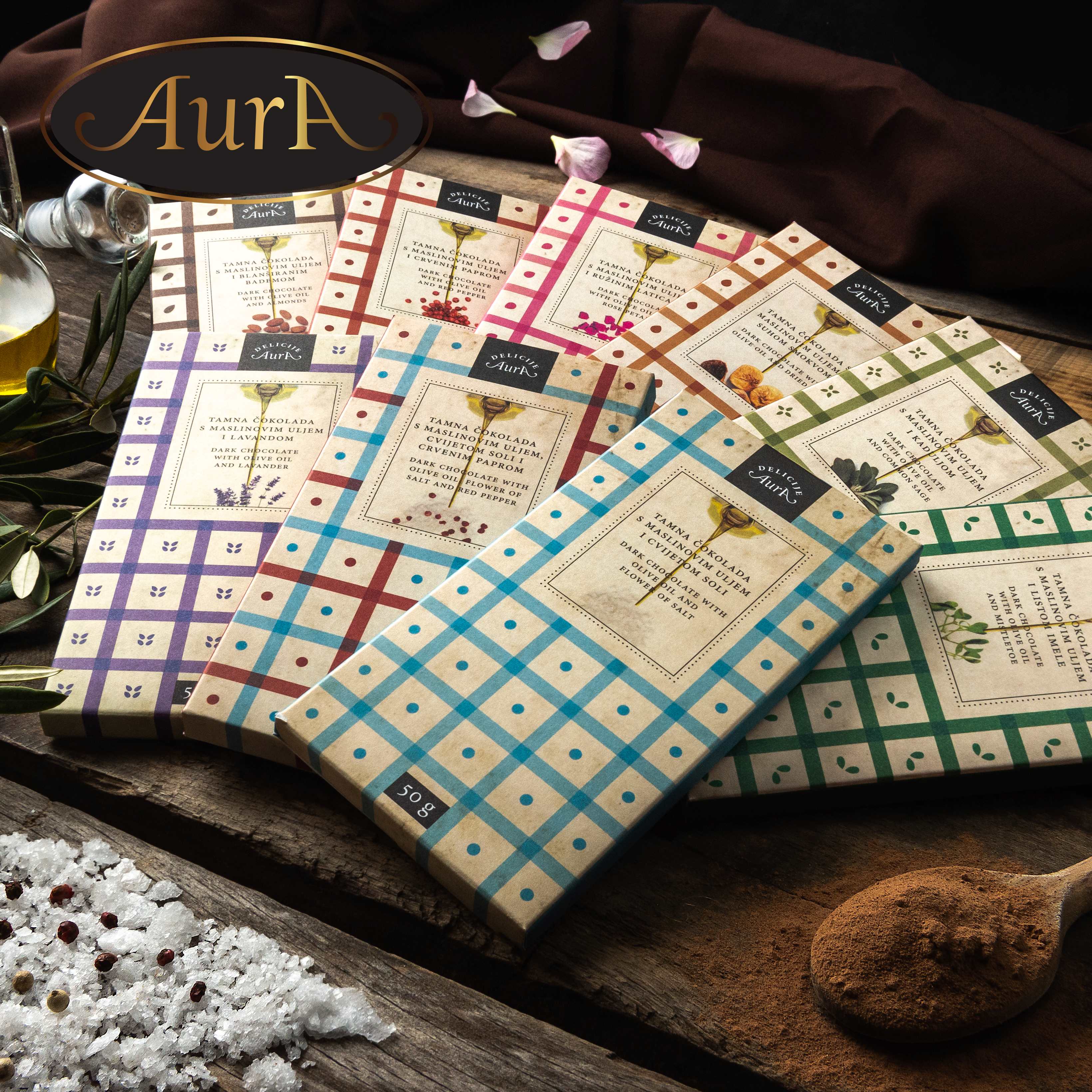 Dark chocolate with Olive Oil - Aura