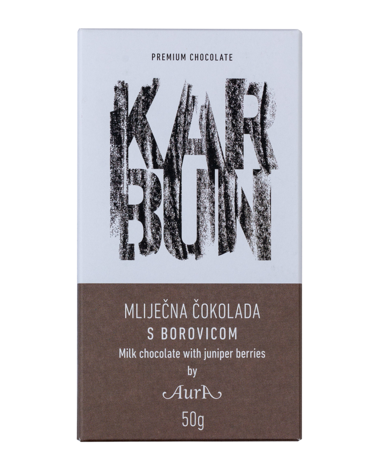 Karbun Milk Chocolate with Juniper Berries 50g  - Aura