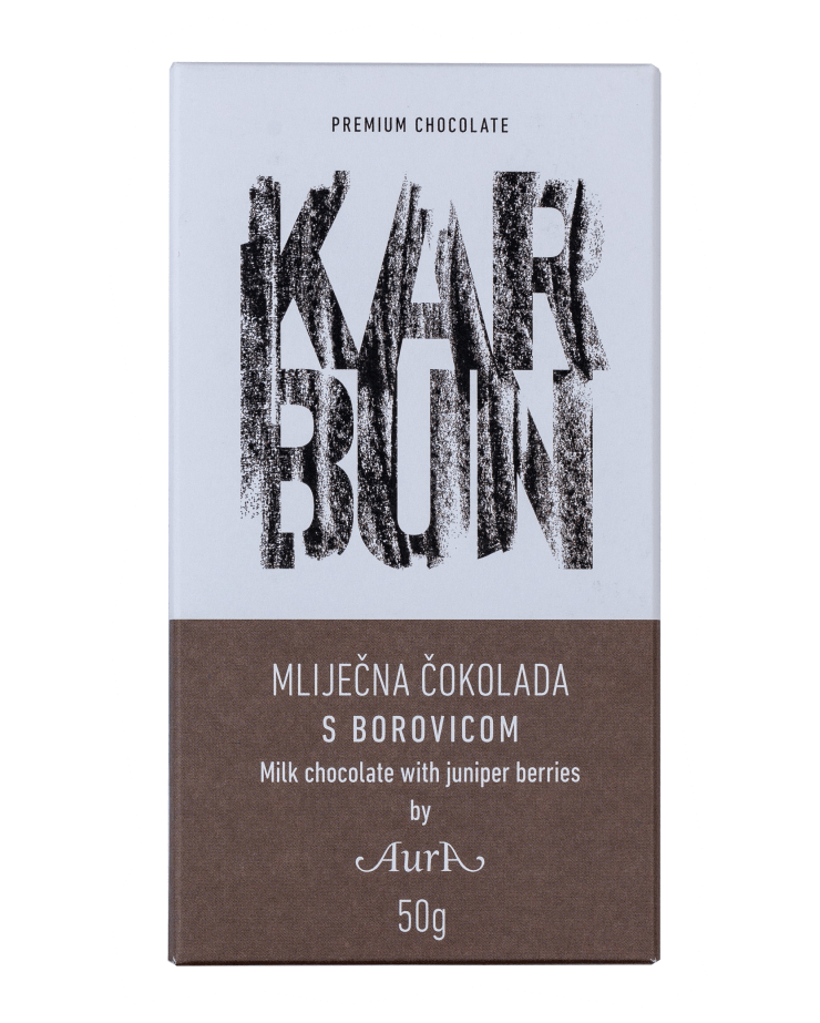 Karbun cioccolato al latte con ginepro 50g  - Aura