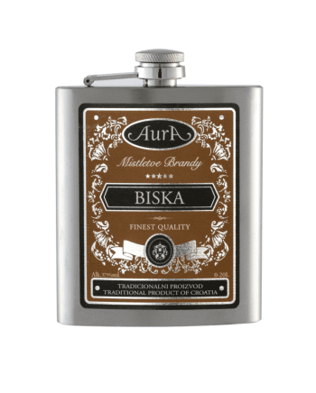 Mistletoe Brandy Hip flask 0,2 l - Aura