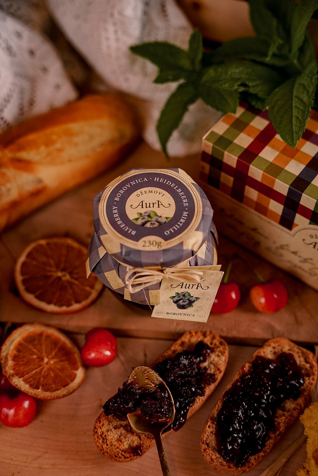 Marmellata di mirtilli 230g  - Aura